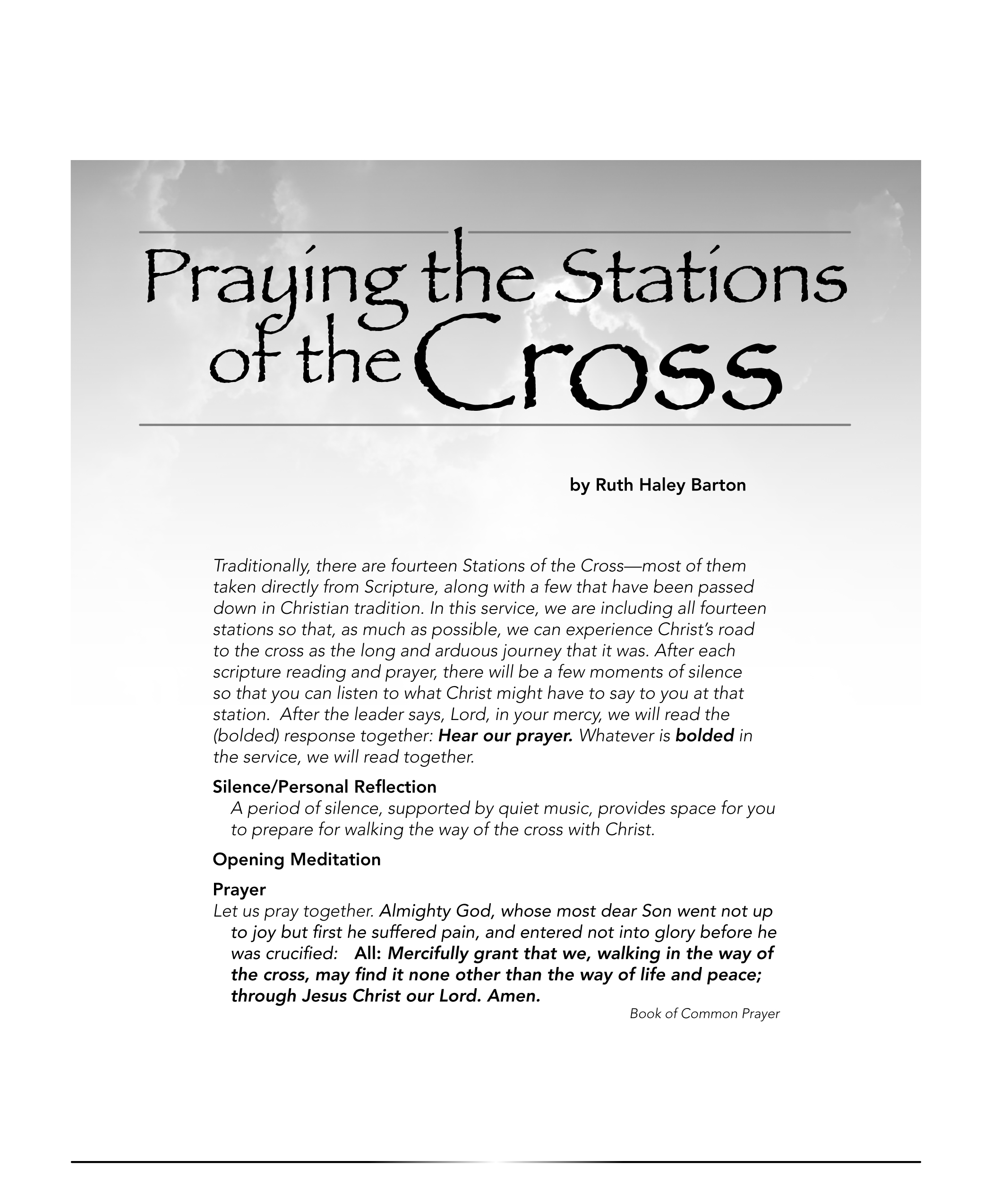 Stations of the Cross service downloadable PDF Transforming Center